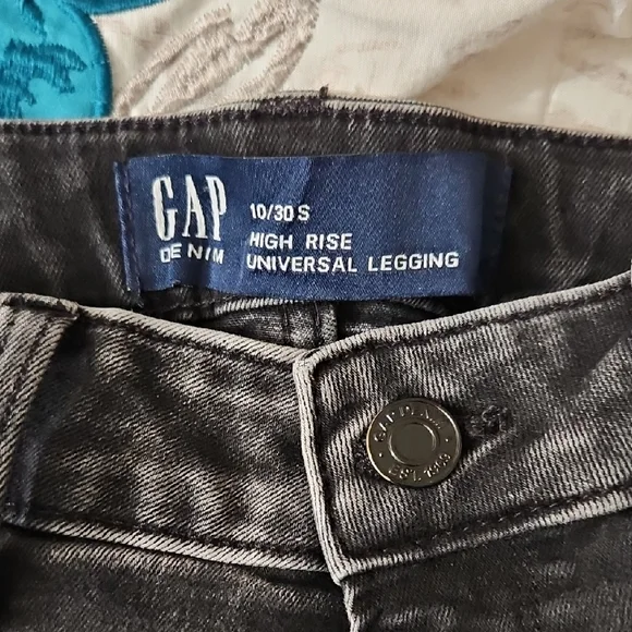 GAP Women's High Rise Seamed Jeggings With Washwell In Gray Love - Picture 3 of 7